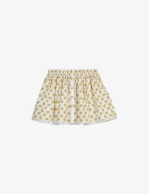 Floral-Print Button-Front Lyocell-Blend Mini Skirt by MAJE