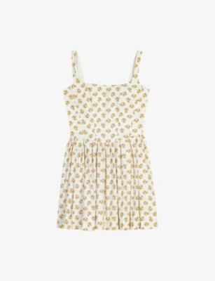 Floral-Print Flared Lyocell-Blend Mini Dress by MAJE