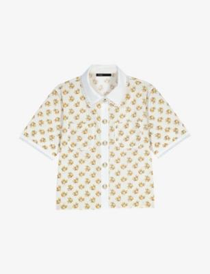 Floral-Print Short-Sleeved Lyocell-Blend Shirt by MAJE