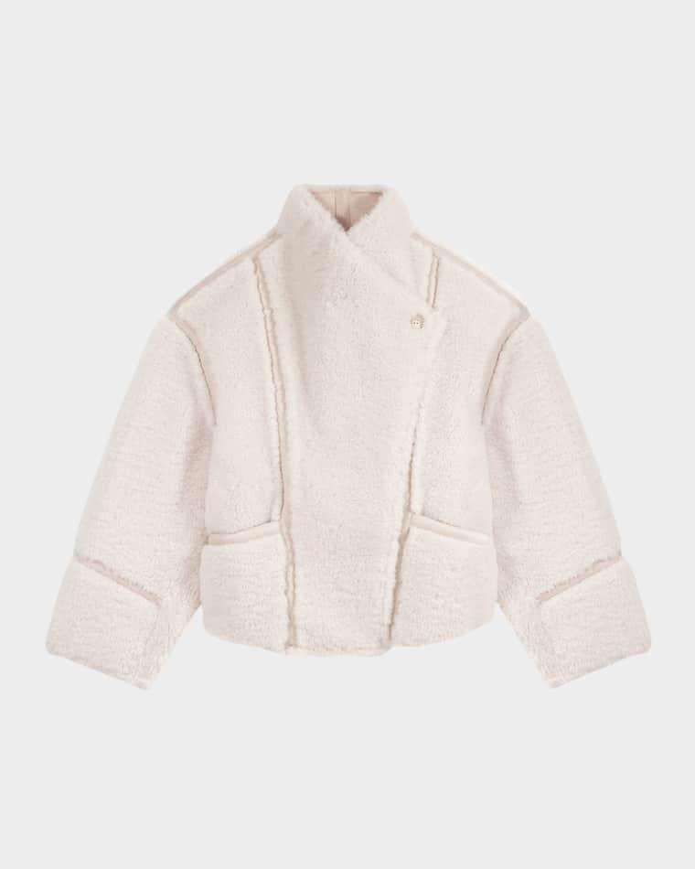 Geaty Faux Fur Shearling Jacket by MAJE