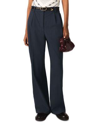 High Rise Wide Leg Pants by MAJE