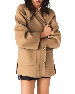 Hooded Short Coat by MAJE