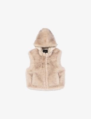 Hooded Zip-Up Faux-Fur Gilet by MAJE