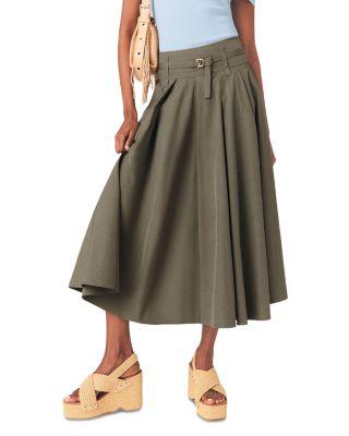 Jeji Belted Midi Skirt by MAJE