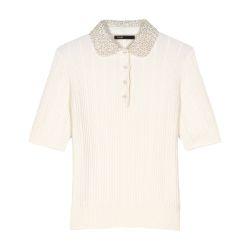 Jewellery collar knit polo shirt by MAJE