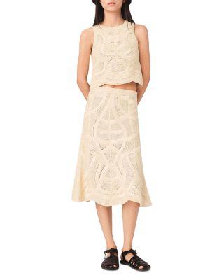 Jight Crochet Midi Skirt by MAJE