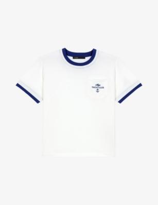 Layered-Look Brand-Embroidered Cotton-Jersey T-Shirt by MAJE