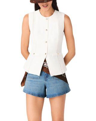 Leena Linen Blend Waistcoat by MAJE