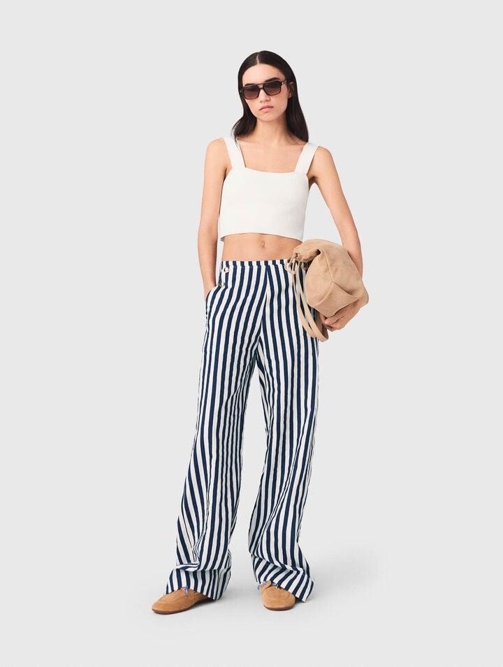 Linen blend sailor trousers by MAJE