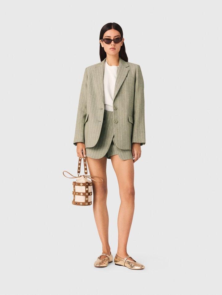 Linen blend suit jacket by MAJE
