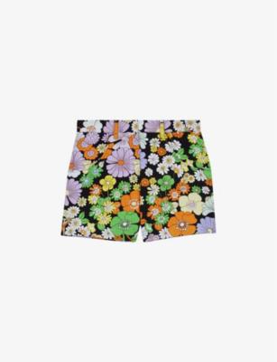Liseven floral-print high-rise cotton shorts by MAJE Liseven floral-print high-rise cotton shorts by MAJE