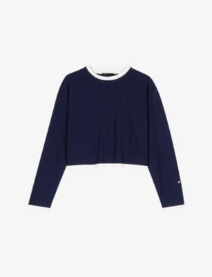Logo-Embroidered Layered-Effect Cotton T-Shirt by MAJE