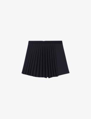 Lupli straight-fit pleated stretch-woven shorts by MAJE