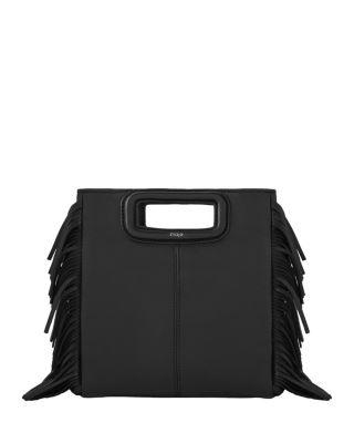 M Fringe Leather Crossbody Bag by MAJE