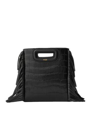 M Fringe Leather Mini Bag by MAJE
