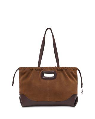 M Large Suede & Leather Tote by MAJE