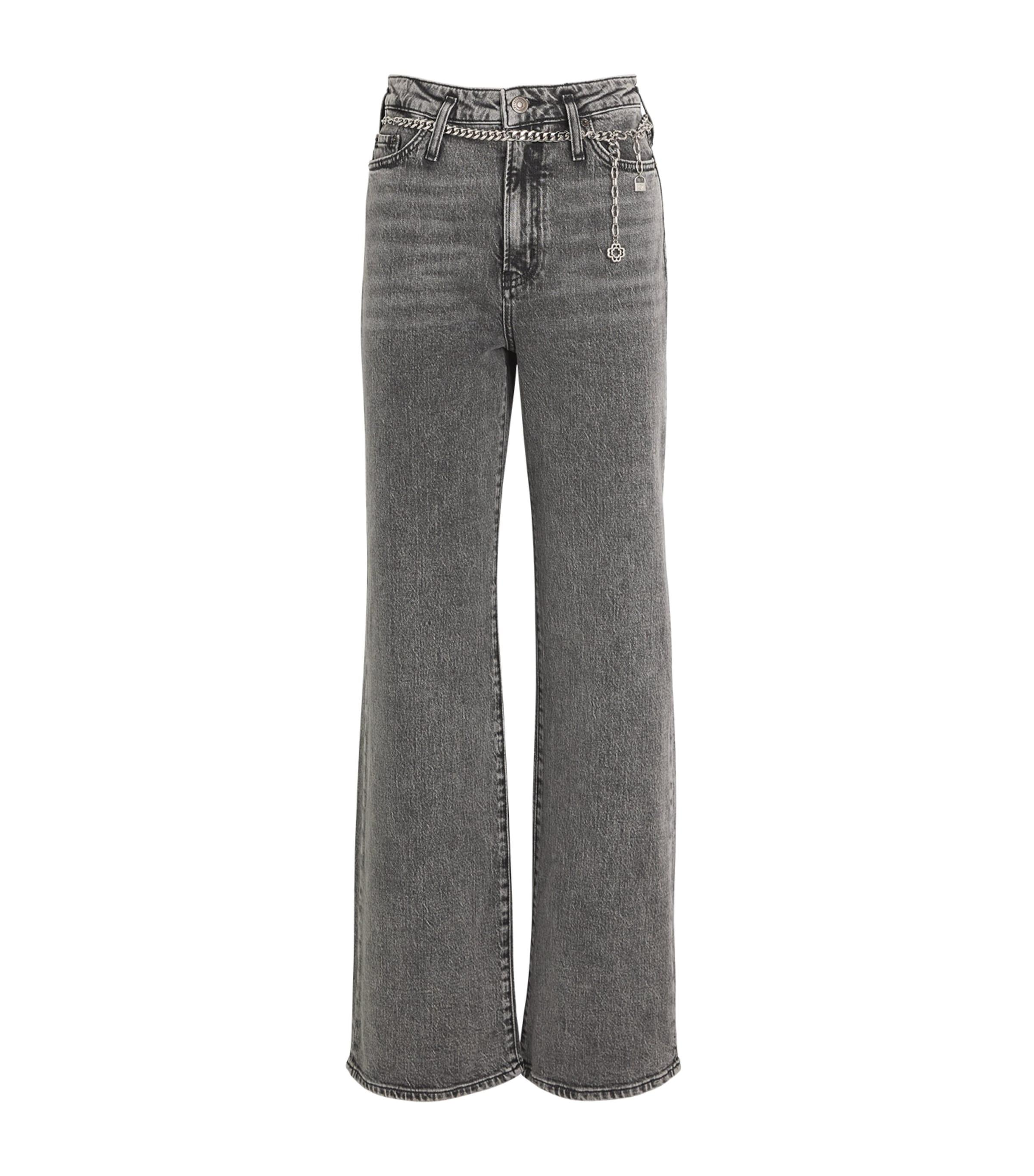 Maje Chain-Detail Wide-Leg Jeans by MAJE