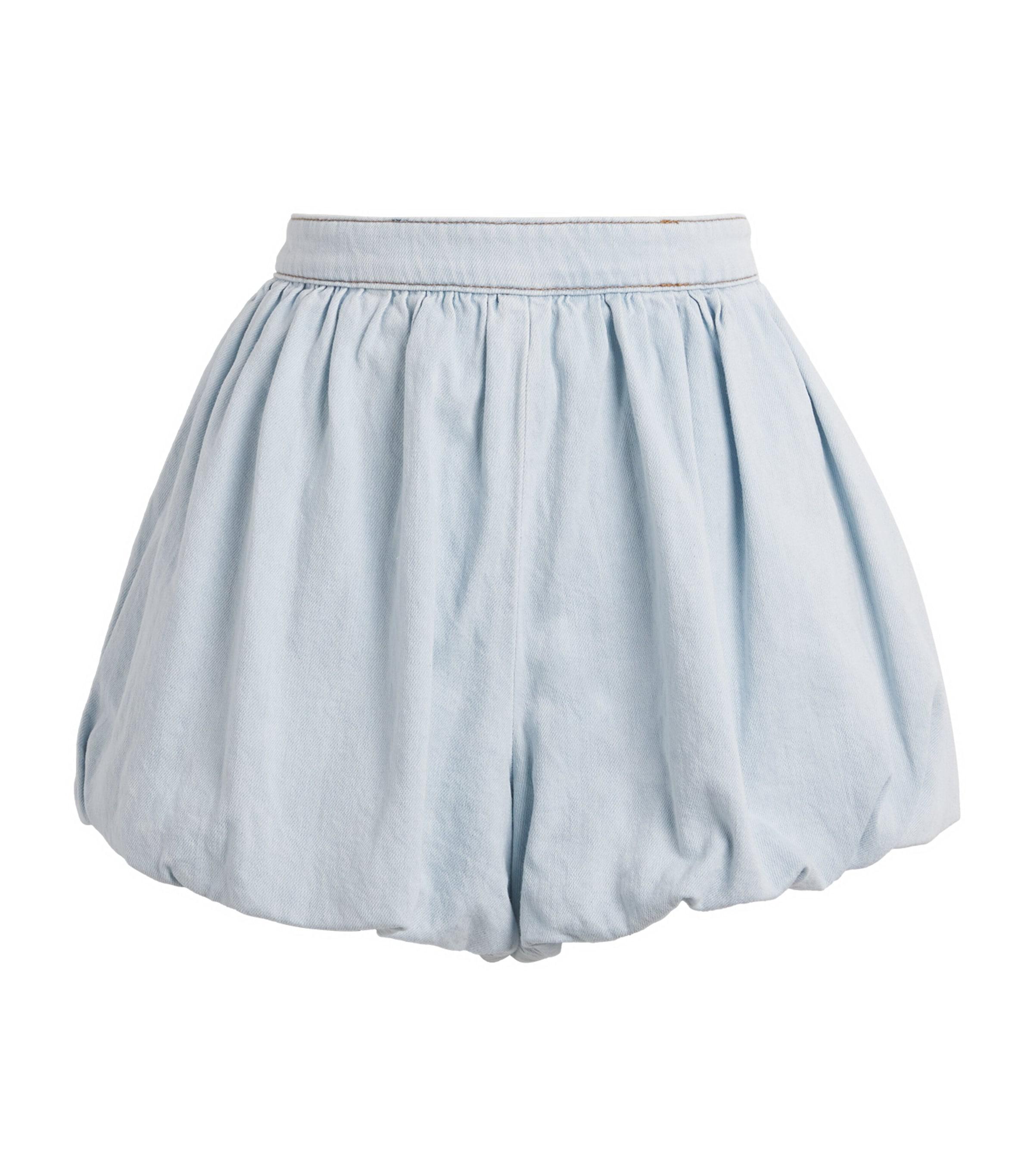 Maje Chambray Bubble-Hem Skort by MAJE