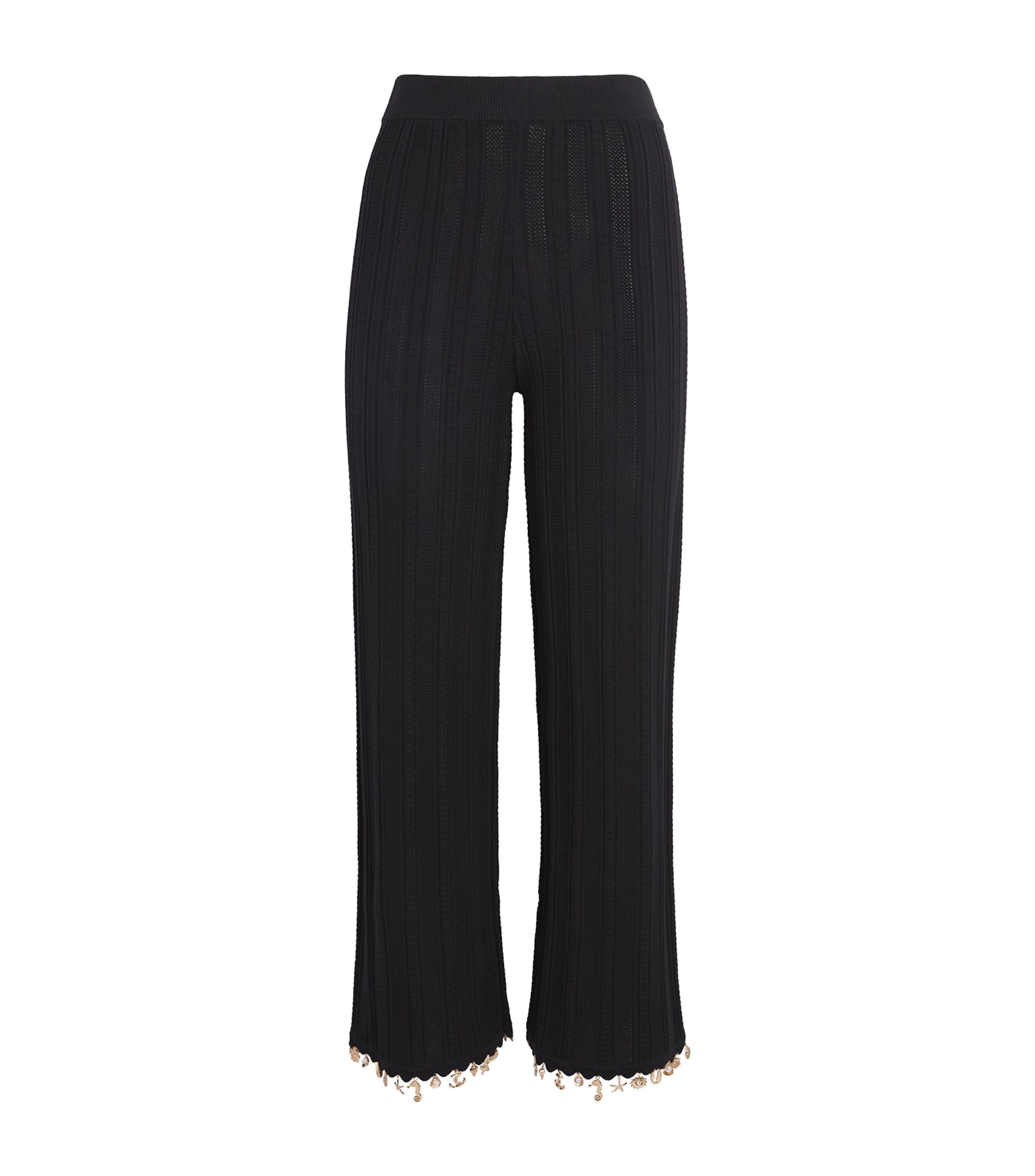 Maje Charm-Embellished Knit Trousers by MAJE