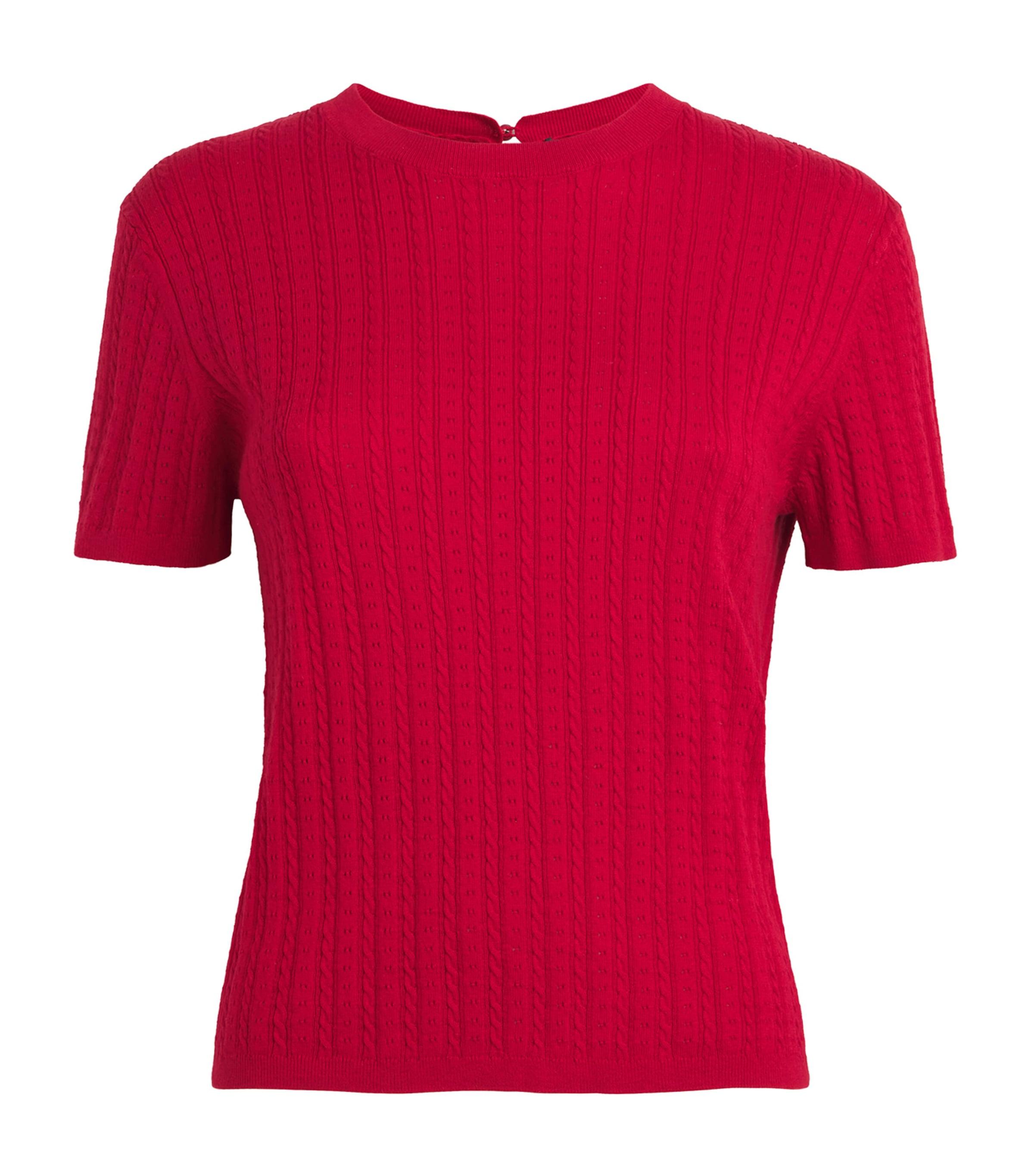 Maje Cotton-Blend Cable Knit Sweater by MAJE