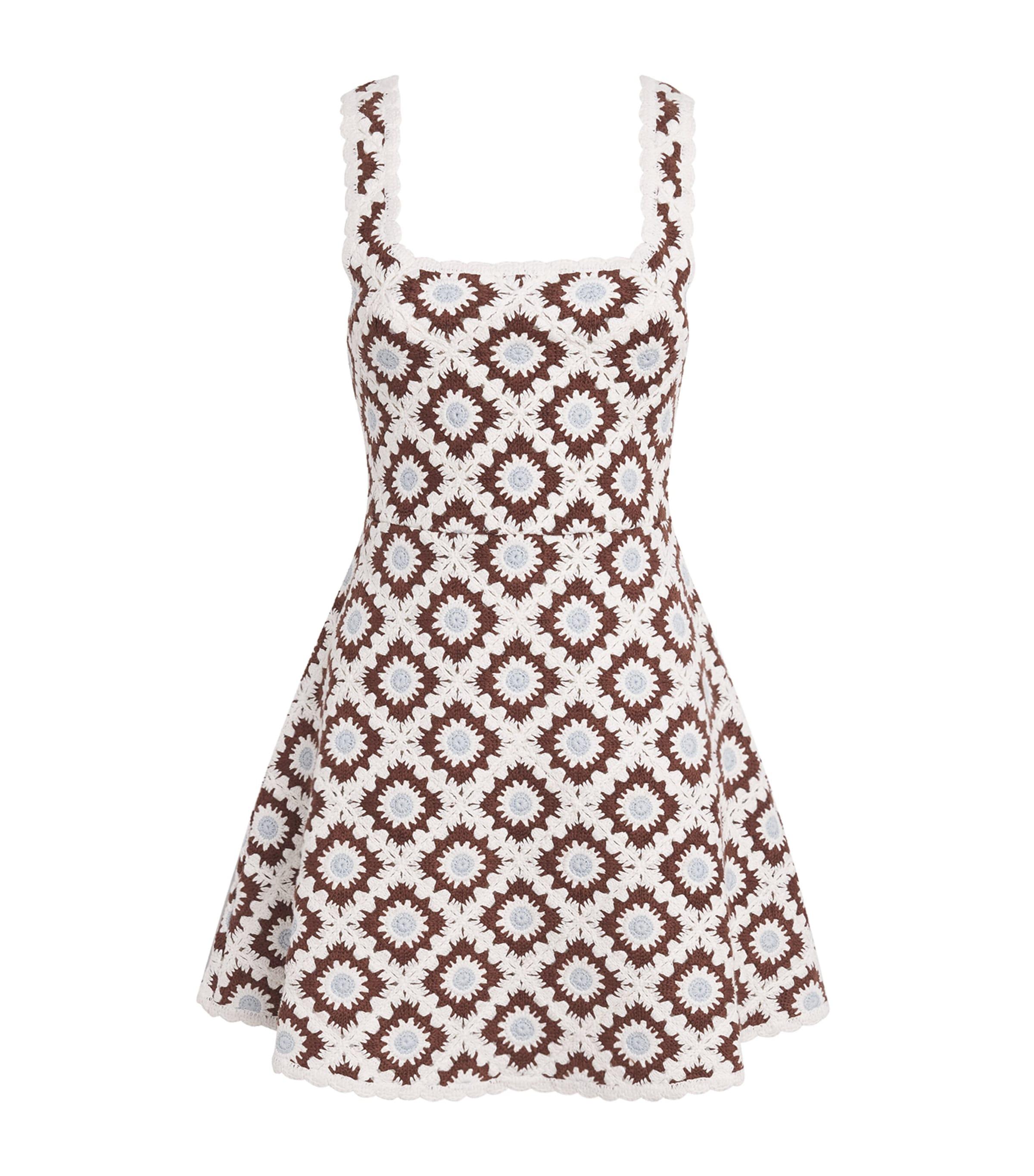 Maje Crochet Floral Mini Dress by MAJE