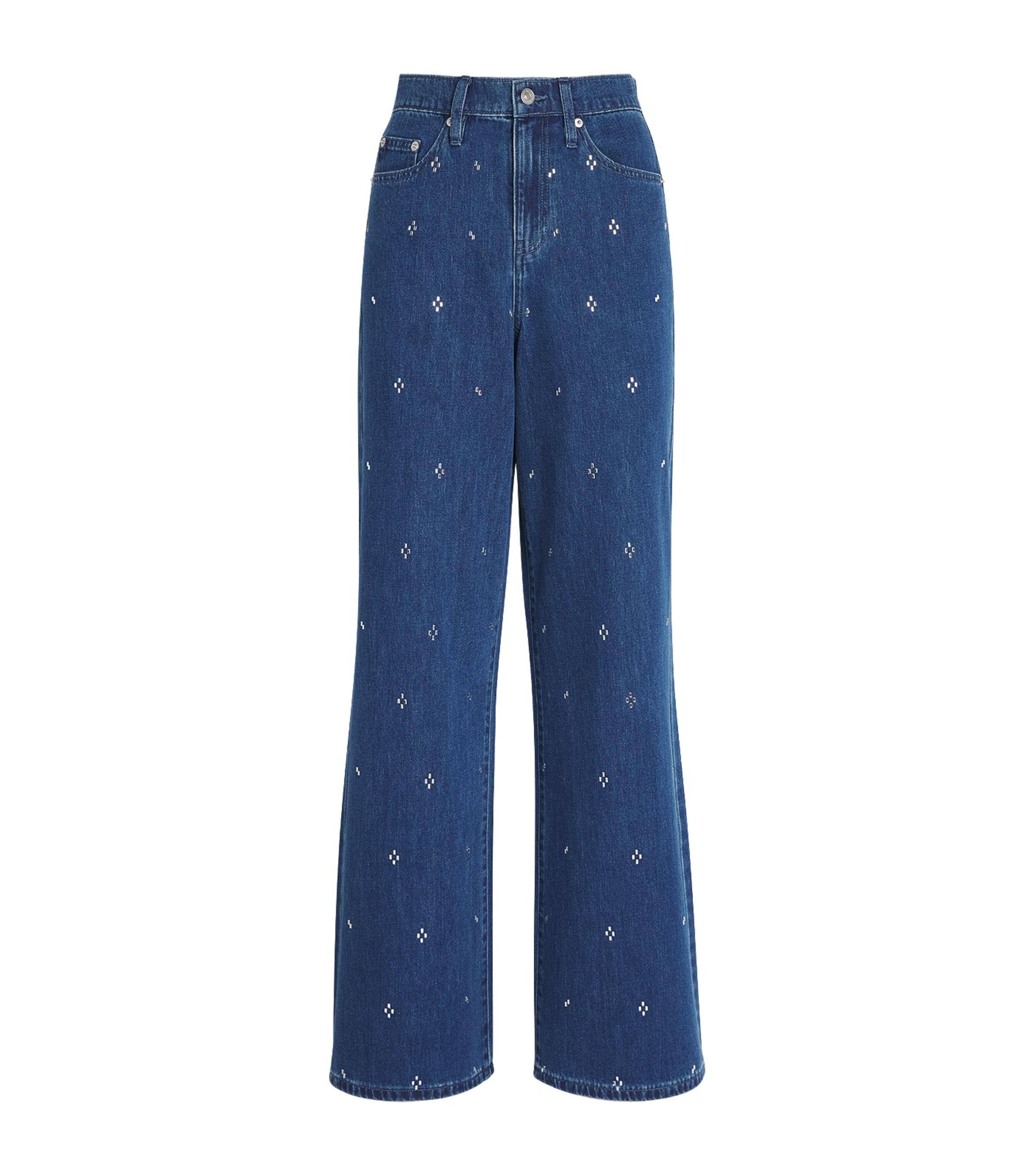 Maje Embellished Wide-Leg Jeans by MAJE