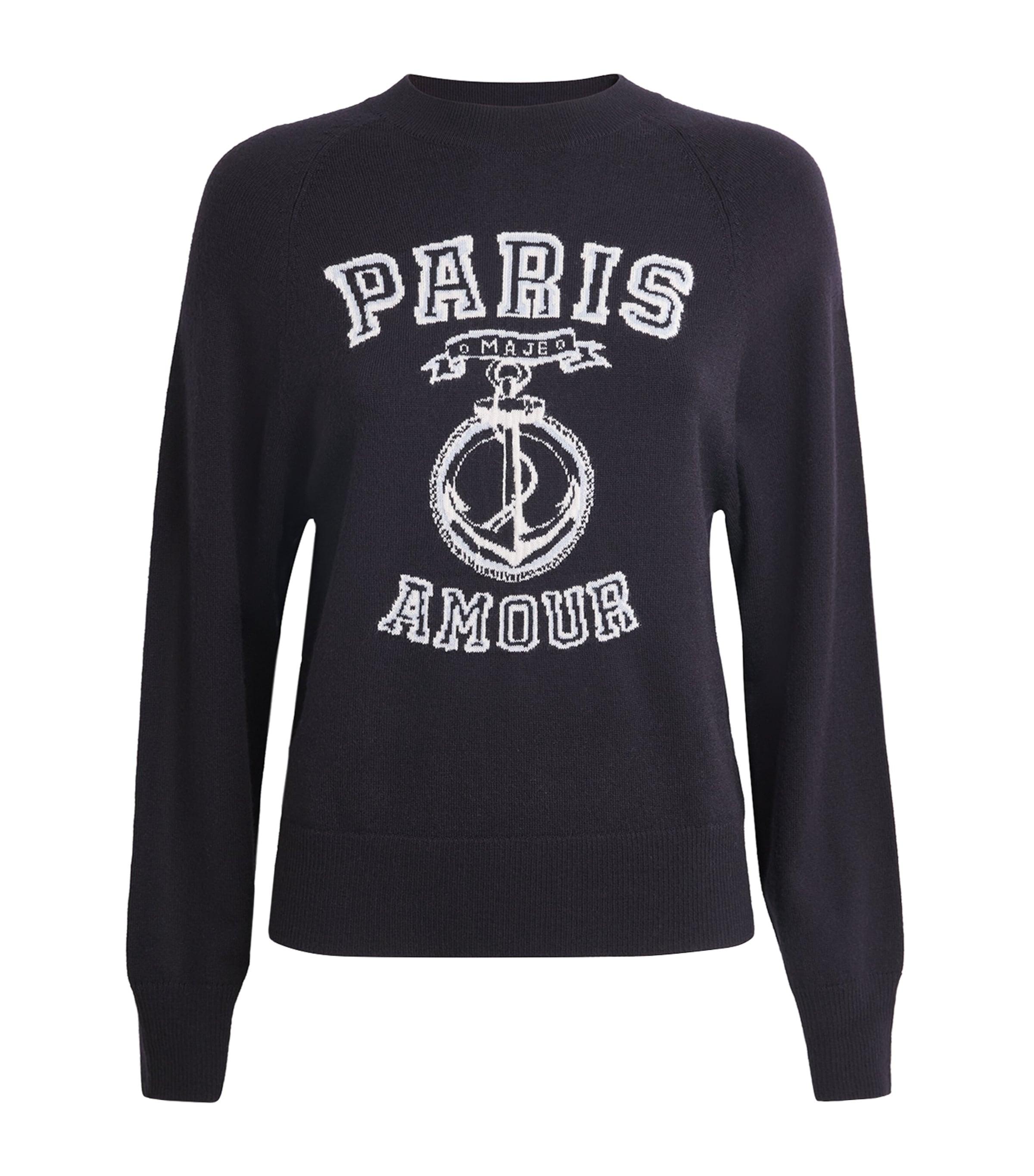 Maje Paris Amour Logo Sweater by MAJE