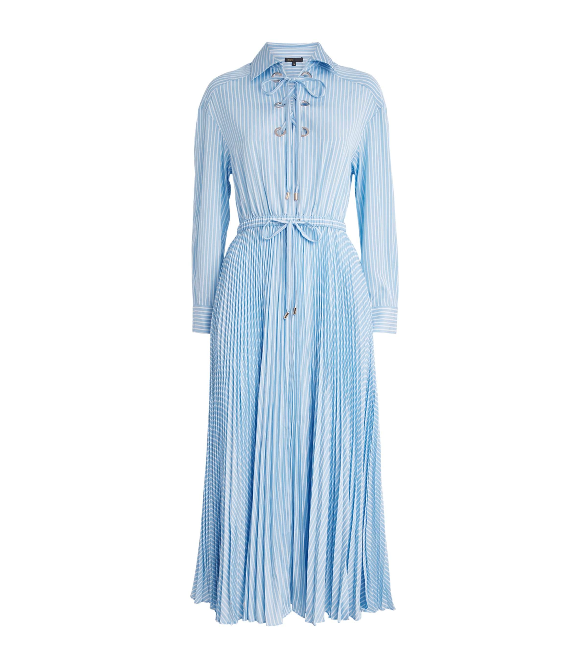 Maje Poplin Stripe Maxi Shirt Dress by MAJE