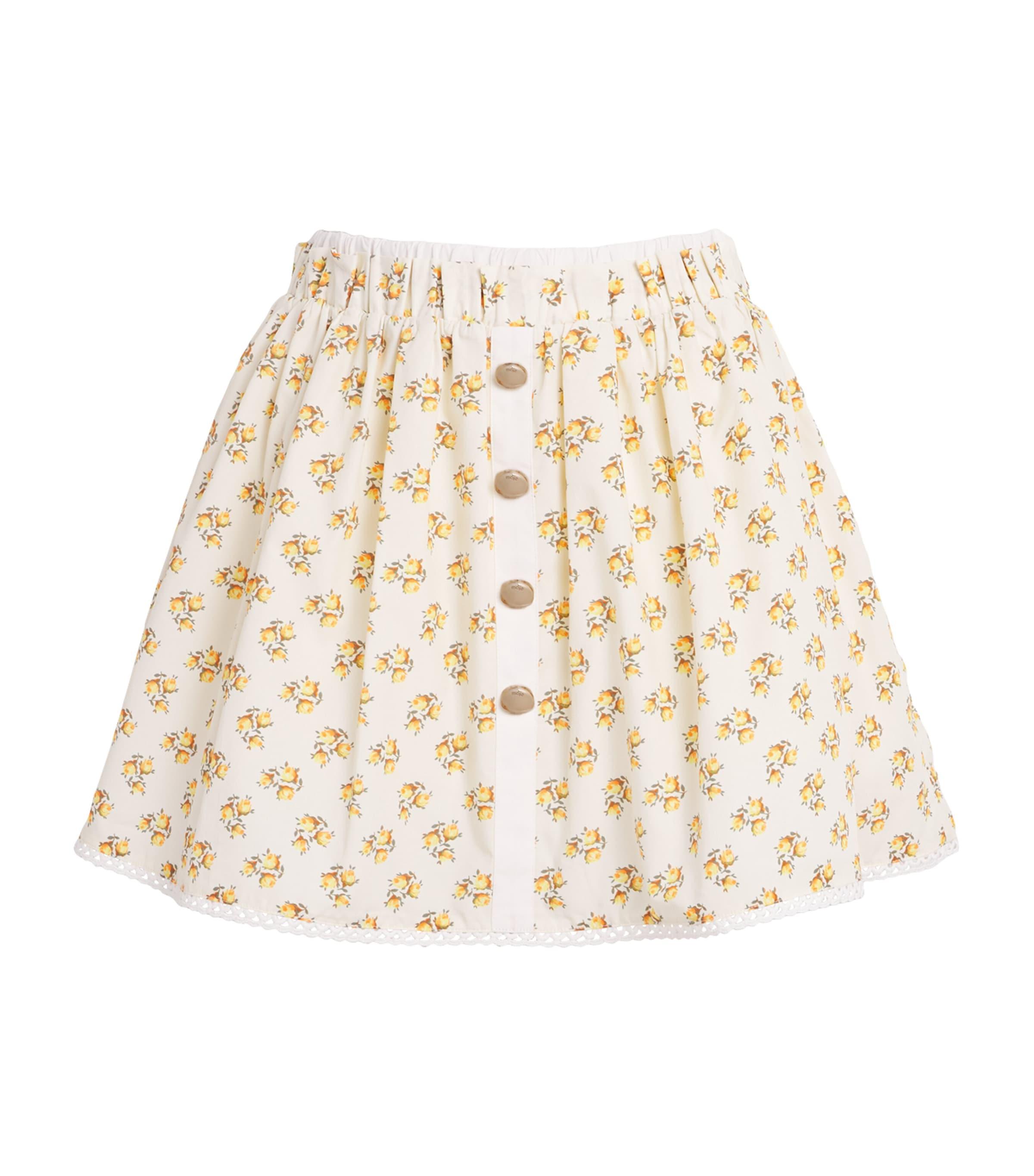 Maje Printed Button-Front Mini Skirt by MAJE