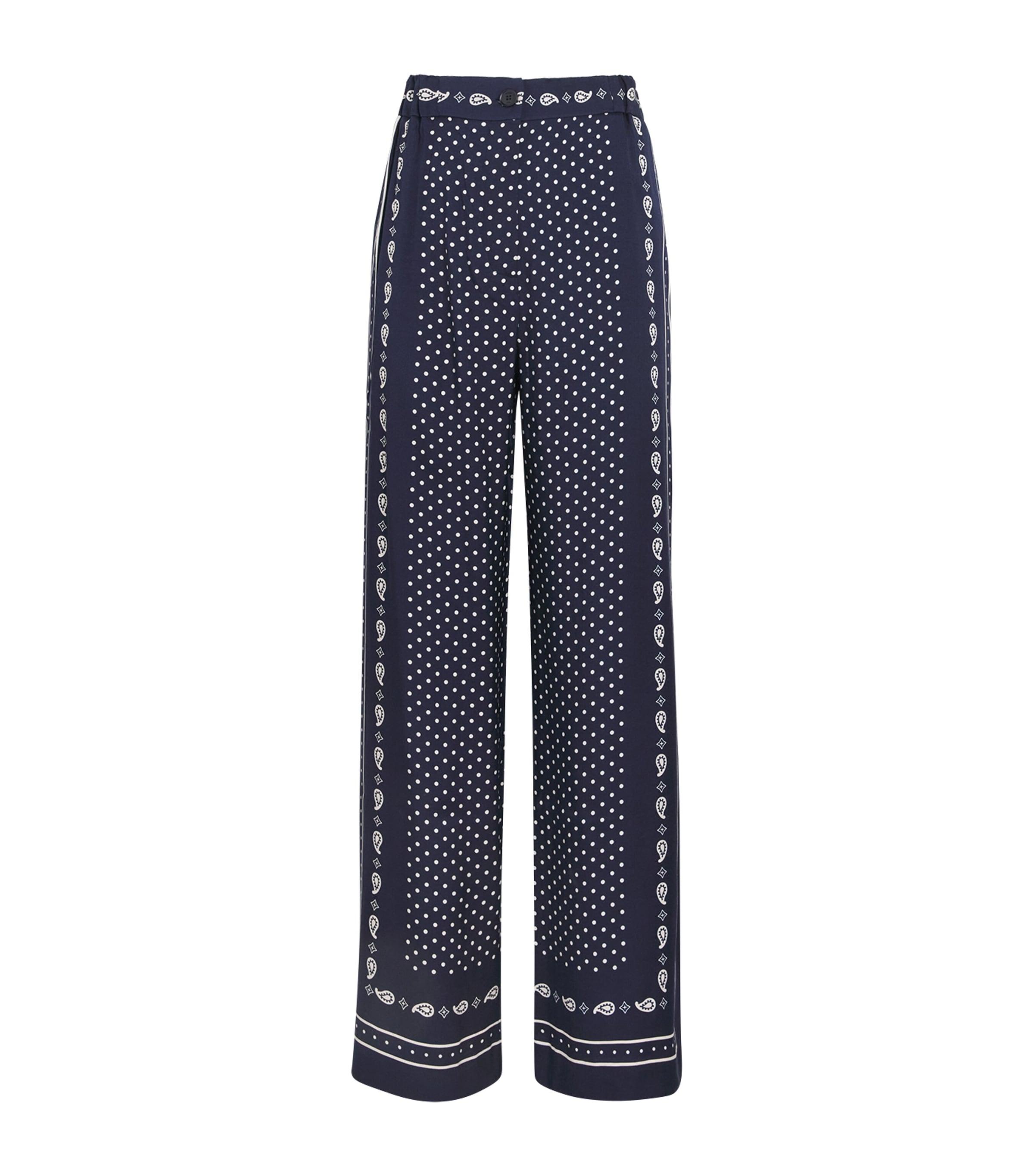 Maje Printed Wide-Leg Trousers by MAJE