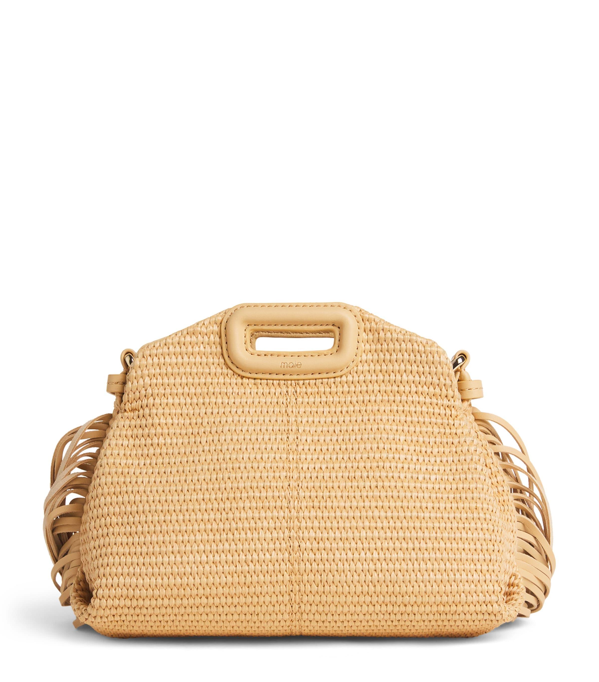 Maje Raffia-Effect Miss M Shoulder Bag by MAJE