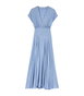 Maje Satin Floral Midi Dress by MAJE Maje Satin Floral Midi Dress by MAJE