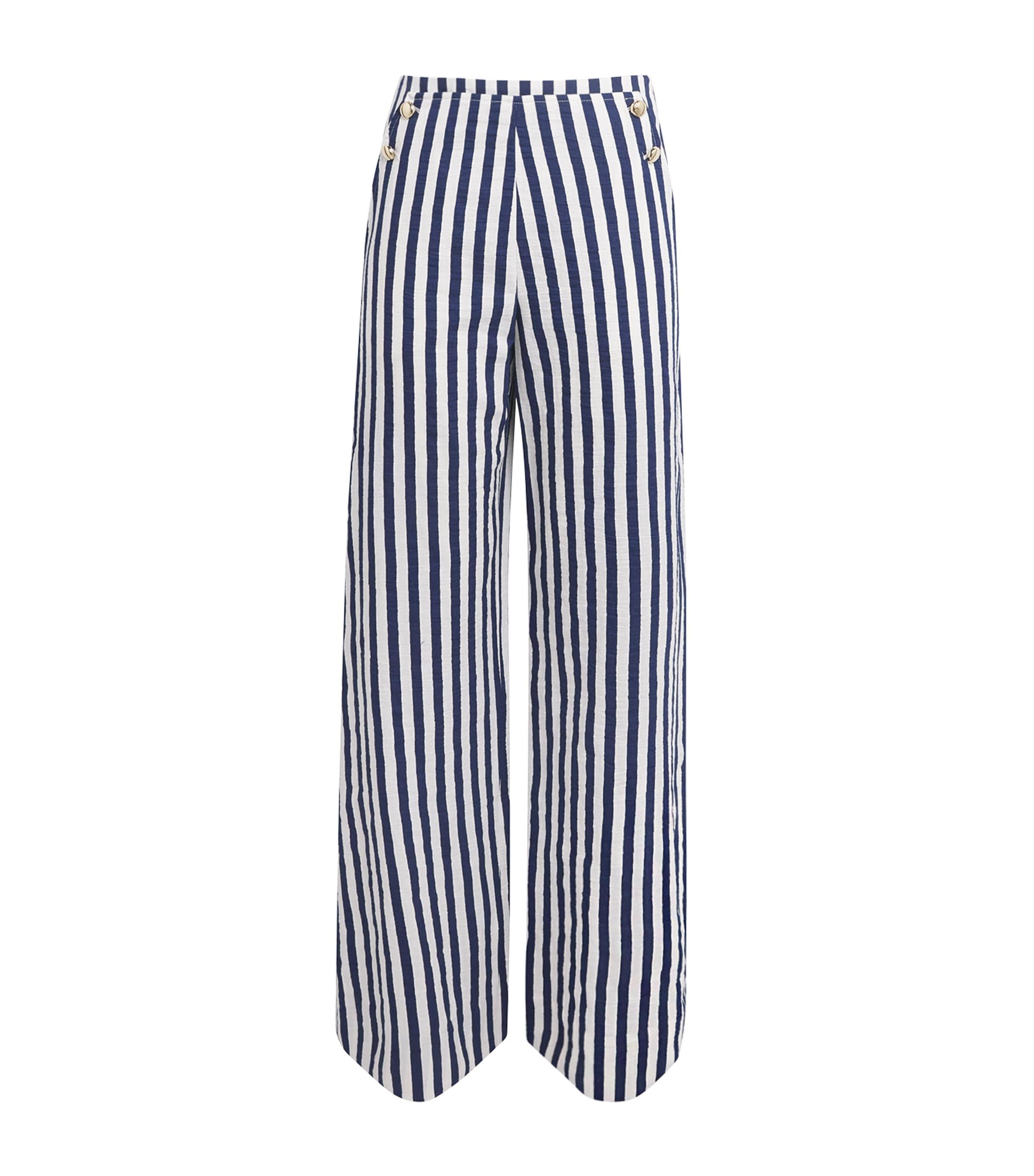 Maje Stripe Wide-Leg Trousers by MAJE