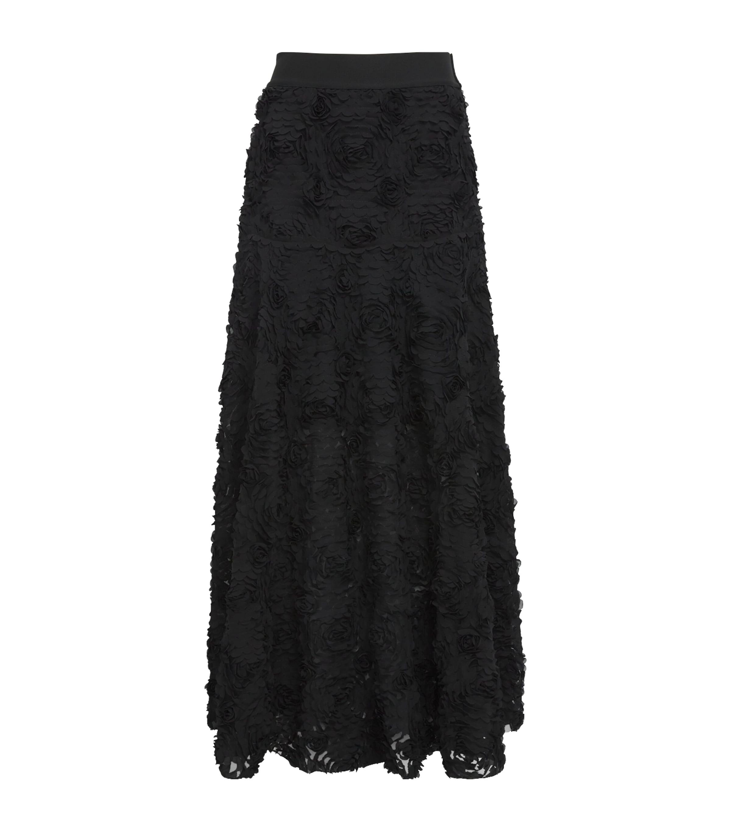 Maje Tulle Embroidered Maxi Skirt by MAJE
