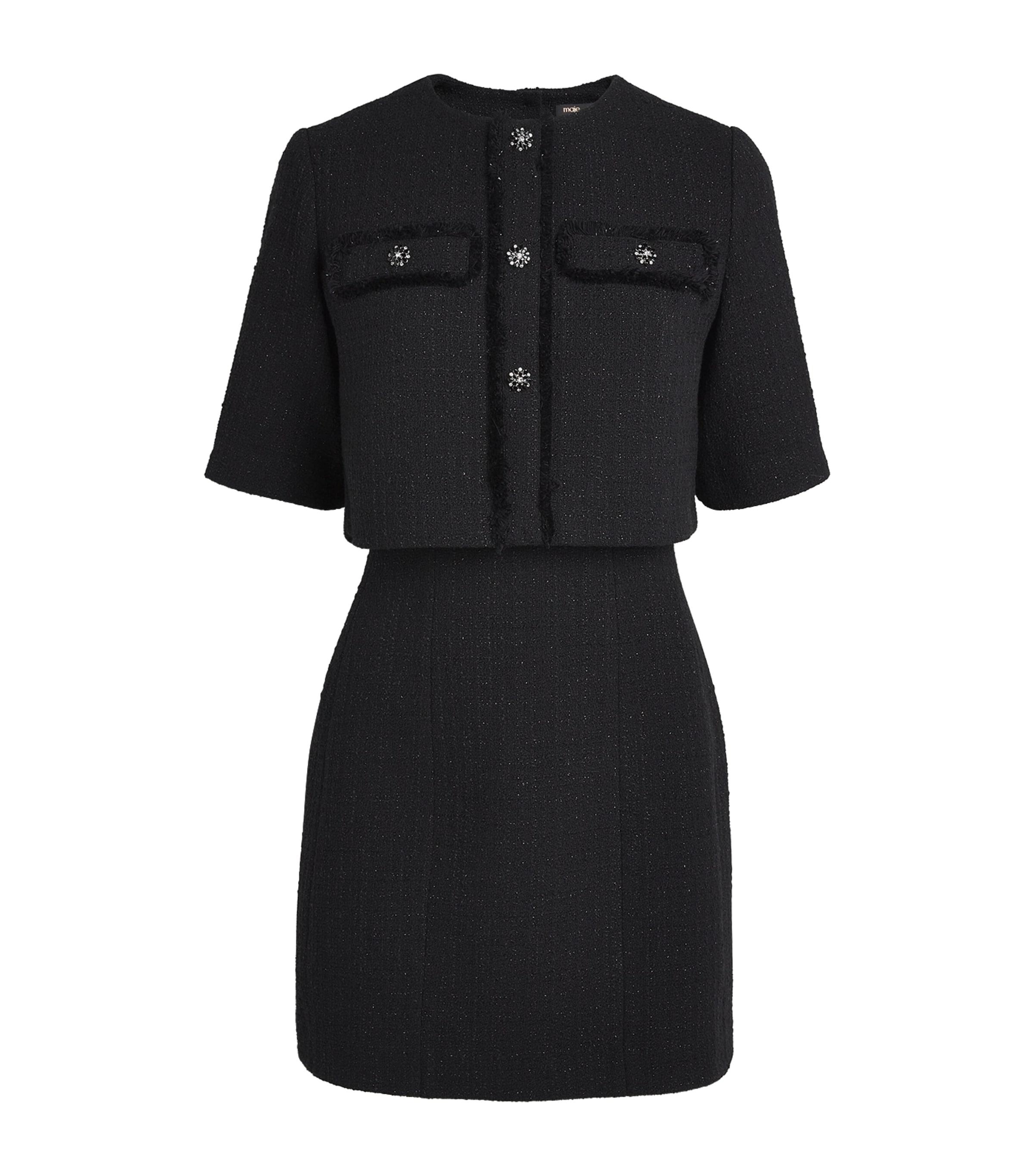 Maje Tweed 2-in1 Mini Dress by MAJE