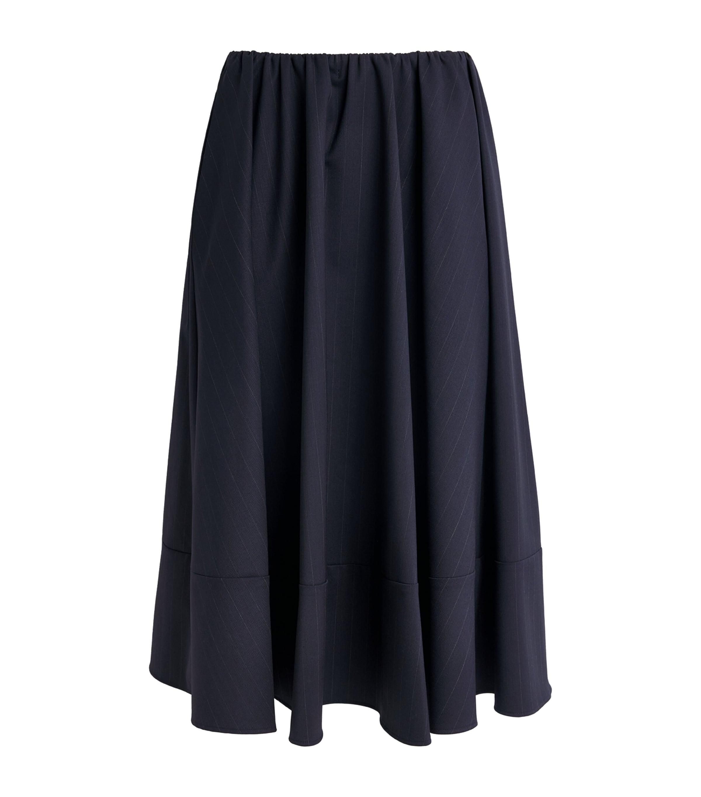 Maje Wool-Blend Pleated Midi Skirt by MAJE