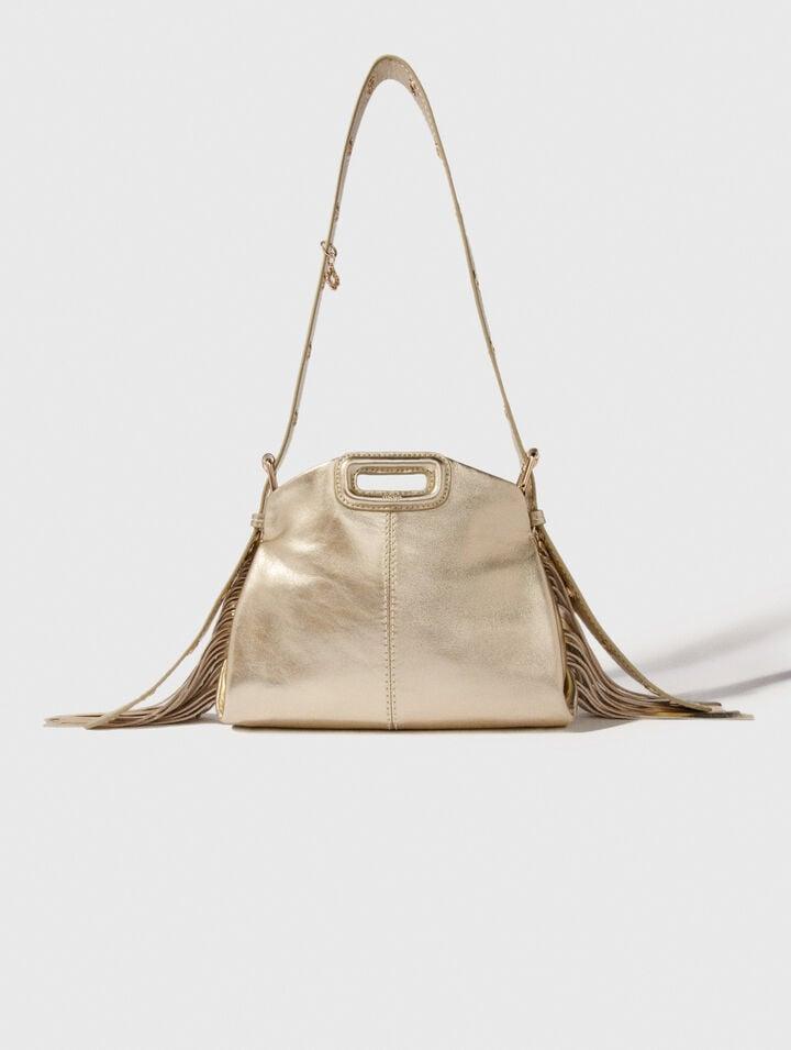 Metallic leather Miss M mini bag by MAJE