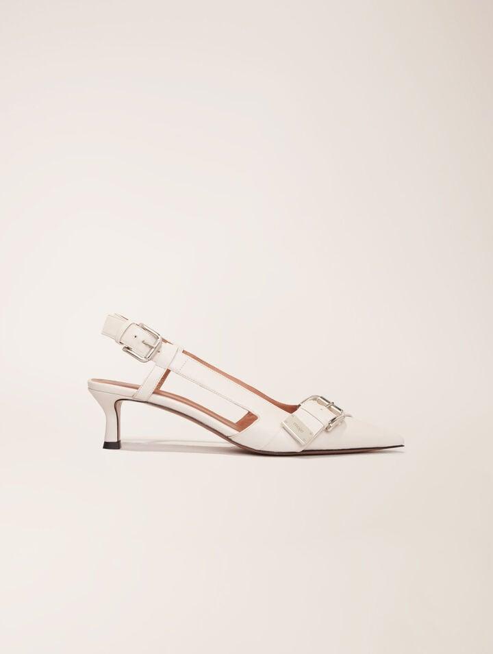 Mfach_ - Double buckle slingback pump by MAJE