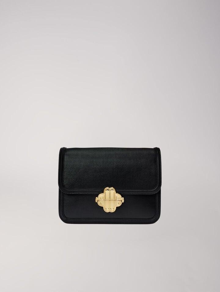 Mfasa_ - Leather bag with clover clasp by MAJE