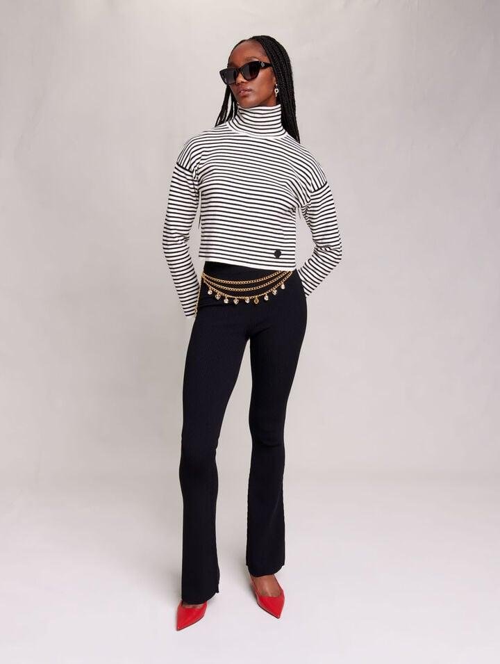 Mfppa_ - Trousers in ribbed knit by MAJE