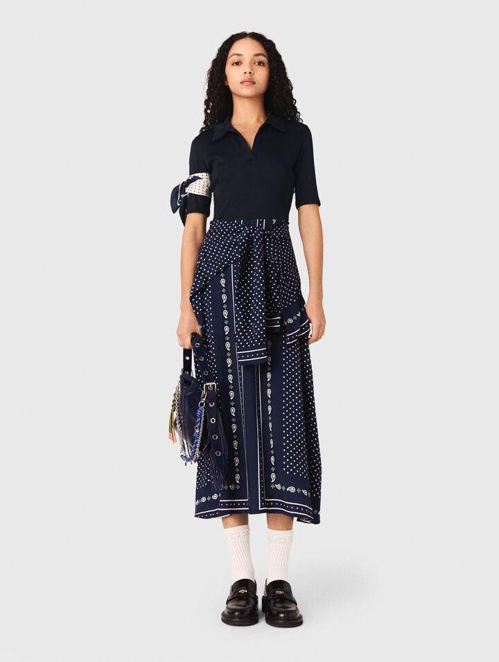 Mfpro_D - Patterned mixed-material dress by undefined