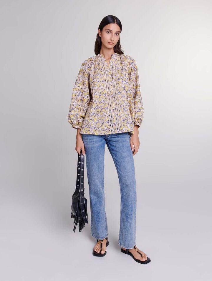 Mfpto_K - Patterned embroidered blouse by MAJE
