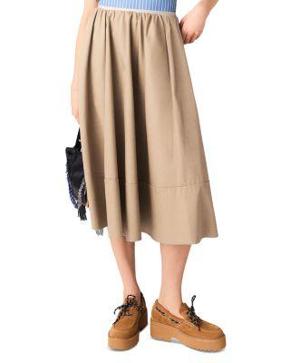 Mid Length Cotton Skirt by MAJE