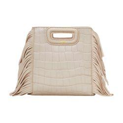 Mini embossed-leather m bag by MAJE