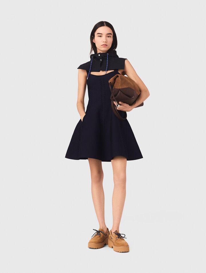 Mini knitted babydoll dress by MAJE