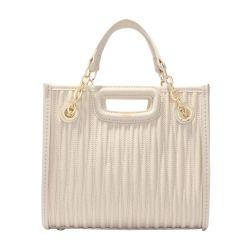 Mini quilted leather tote bag by MAJE