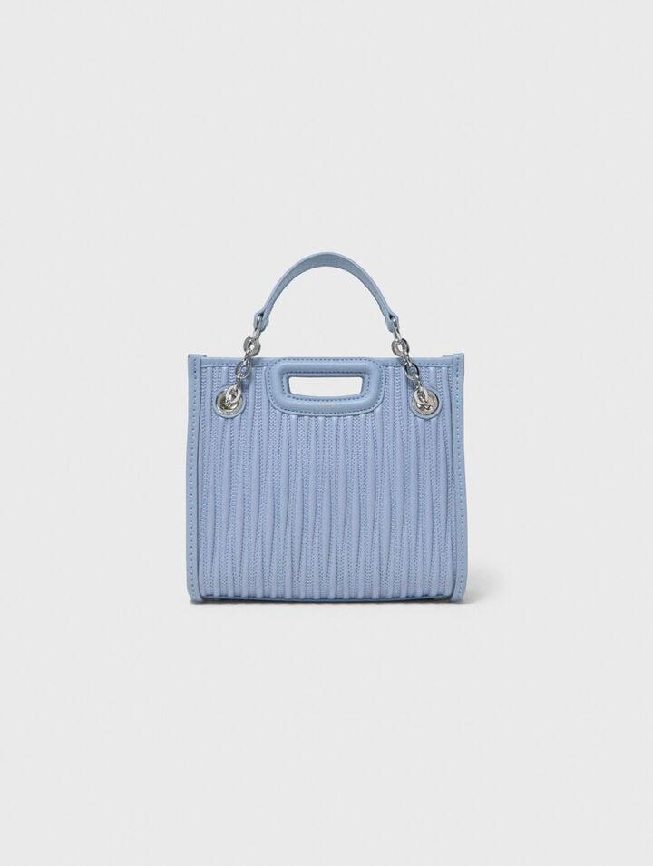 Mini quilted leather tote bag by MAJE