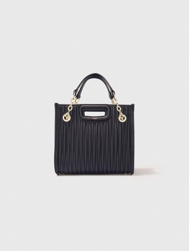 Mini quilted leather tote bag by MAJE