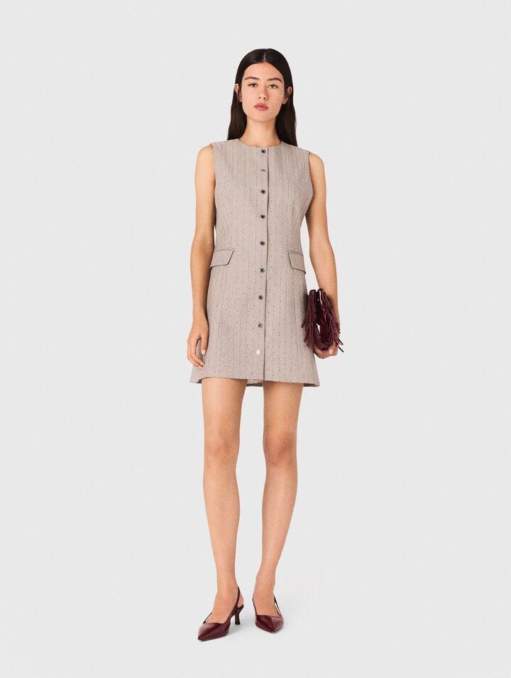 Mini rhinestone tailored dress by MAJE Mini rhinestone tailored dress by MAJE