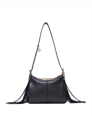 Miss M Mini Fringed Leather Crossbody Bag by MAJE